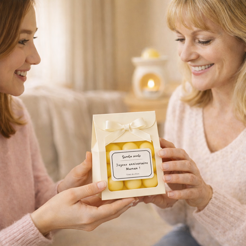 Coffret éclat de citron personnalisé  - 10 fondants parfumés clean