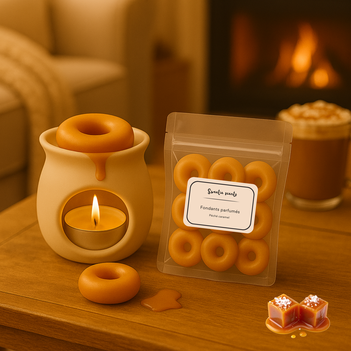 Péché Caramel - 10 fondants parfumés clean