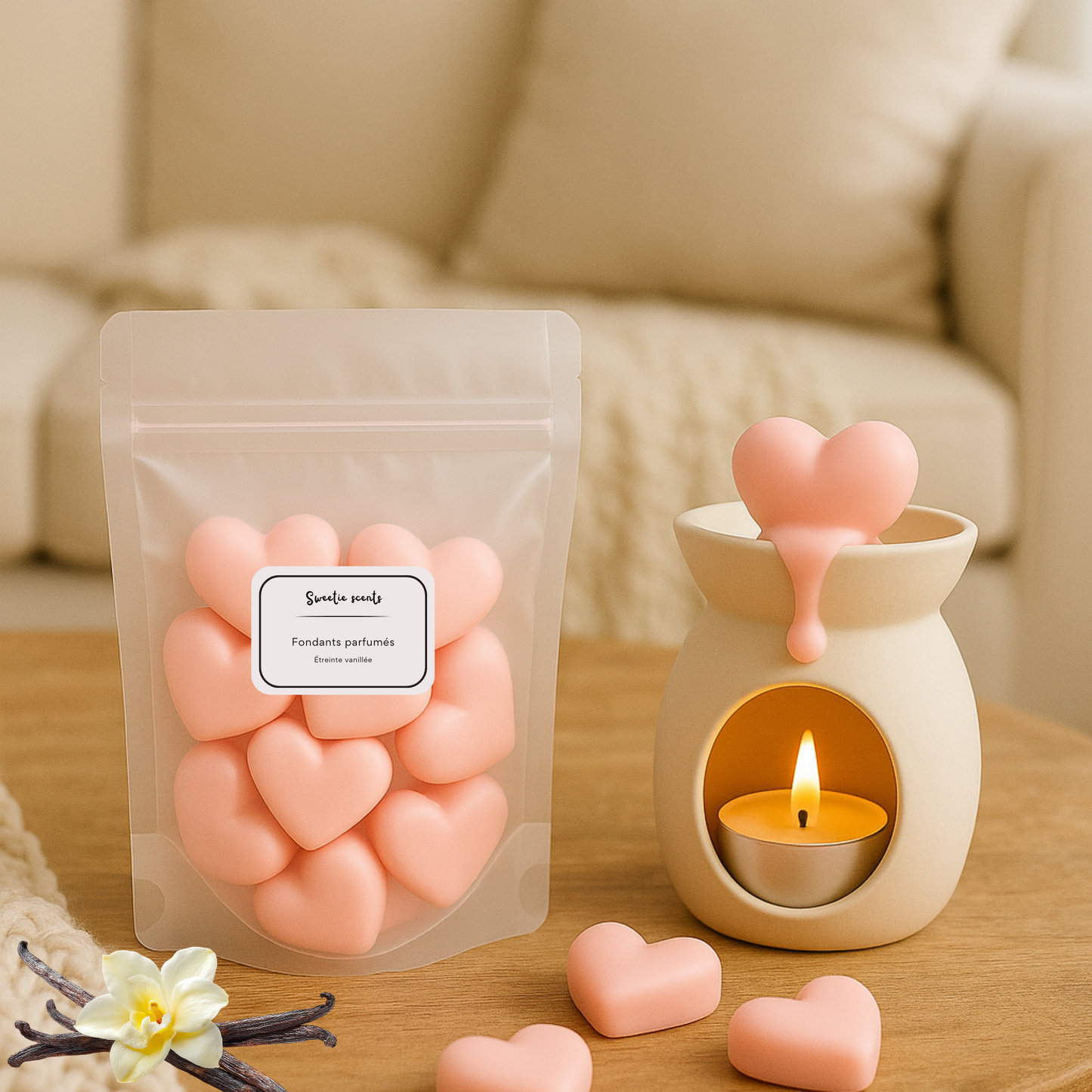 Étreinte Vanillée - 10 fondants parfumés clean